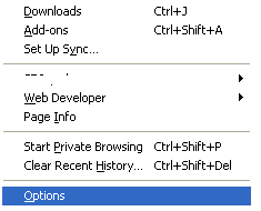 Options In Firefox