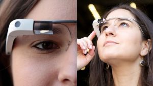 Google glass on Girls eyes