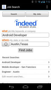 Job search android app for IT students