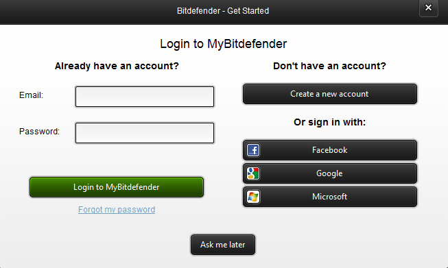 bitdefender sign up