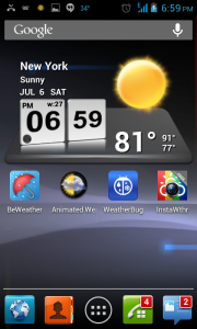 3D weather widget for android