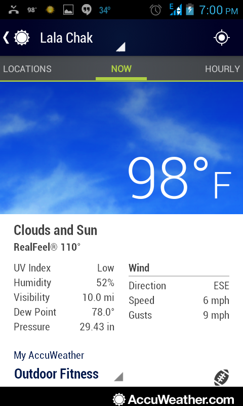 Accuwaether for android
