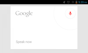 Google voice search in Jelly bean