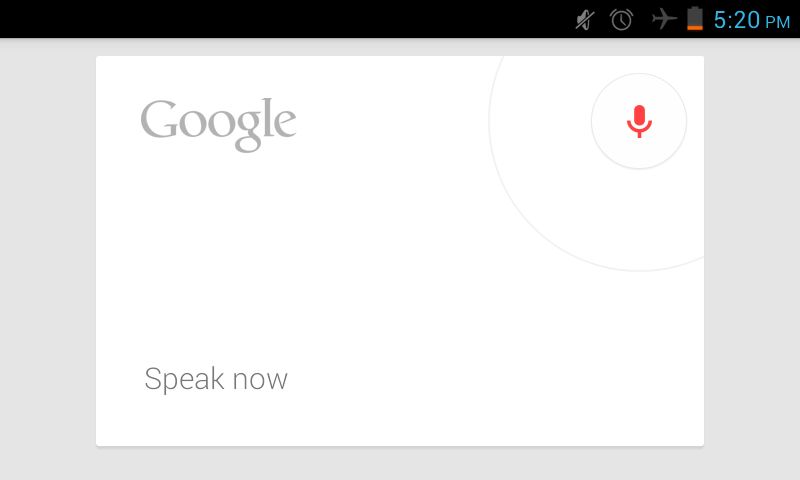 Google voice search in Jelly bean