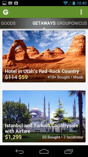 Groupon for android, shopping apps