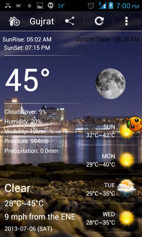 google weather app for android