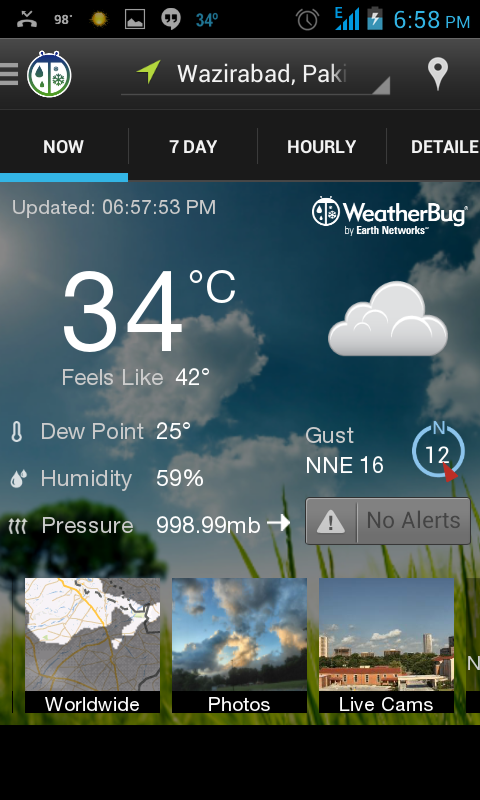 WeatherBug - android weather apps