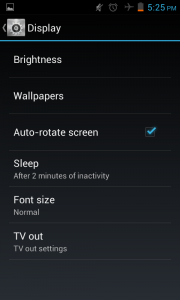 change auto rotate settings in the Jelly bean