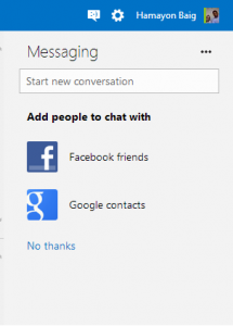 Chat with facebook and Google friends in Hotmail