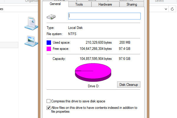 check disk space