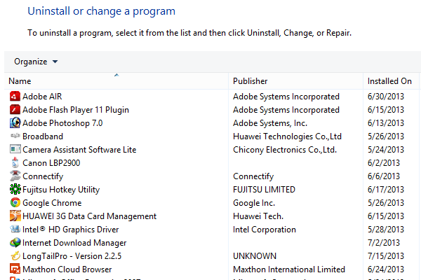 remove unwanted programs