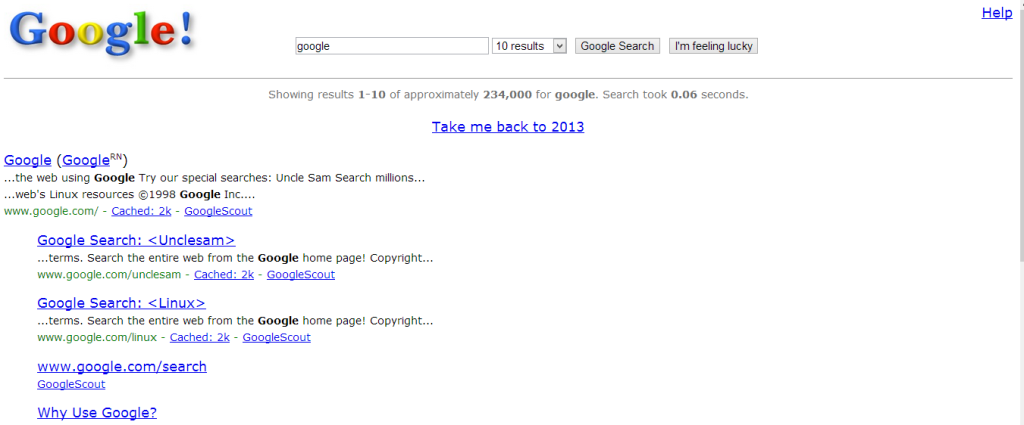 Google In 1998