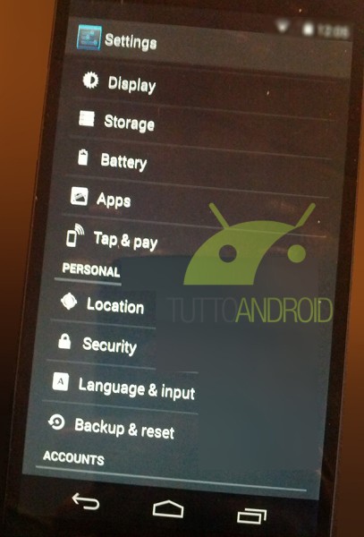 Android KitKat, Nexus 5 Leaked Photos