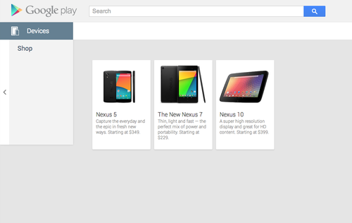 Google nexus 5 listed at google play store