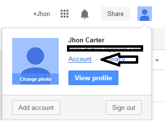 account settings in Google plus