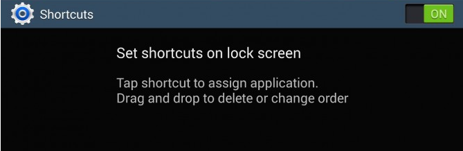 note 3 lock screen shortcuts