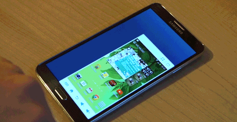 shrink galaxy note 3 screen with finger