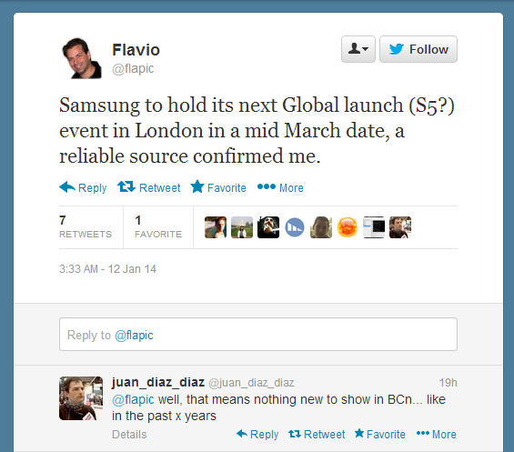 Samsung Galaxy S5 To Be Released In March (Italian Journalist Confirmed)