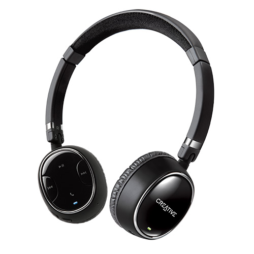 Wireless Bluetooth headphones with invisible microphone