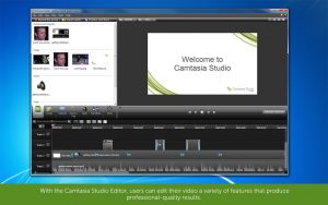 camtasia professional video editing software