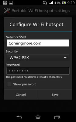 wifi tethering