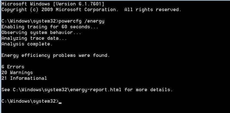 Use Hidden Battery and Energy Tool for Windows using PowerCfg